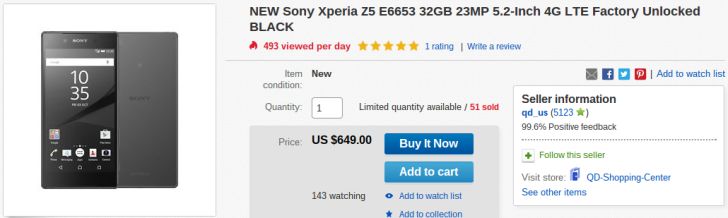 Fotografía - [Alerta Deal, Kind Of] Grab The New Xperia Z5 Y Z5 compacto Desbloqueado En Estados Unidos por alrededor de $ 650 y $ 550 respectivamente